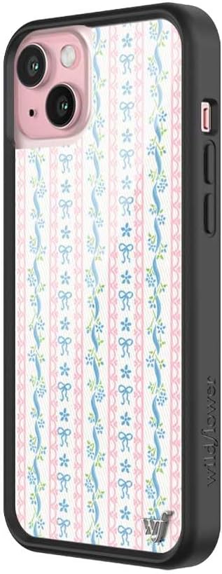 Wildflower 15 6.5ft Cases - Compatible with iPhone Plus | Protective Black Bumper, Drop Test Certified, Women Owned