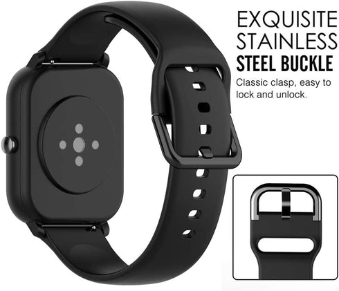 E ECSEM Bands Compatible for TORJALPH Sport Band, Silicone Wristbands Replacement for 1.69'' Smart Watch