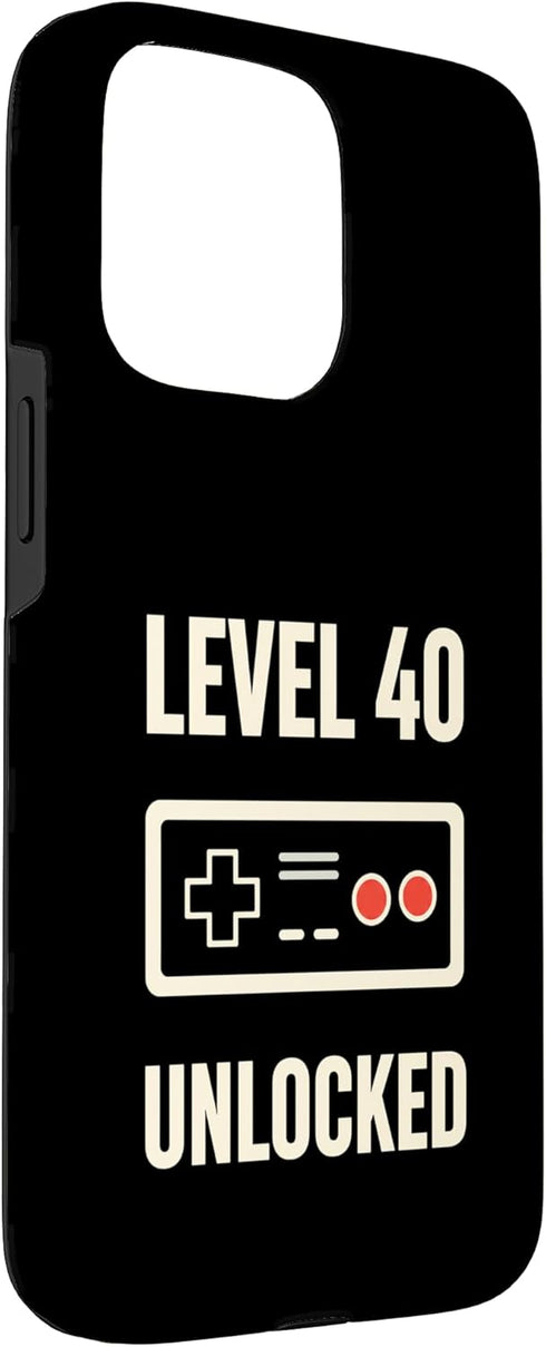 Gaming Gamer Level 40 Controller Birthday Retro 8 40 15 Level Unlocked Gamer Birthday Retro Controller Case for iPhone