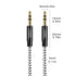3.5mm 0.45meter(18inches), 1/8 CableCreation Aux Cable Short Male to Male Audio Auxiliary Cord Braided Hi-Fi Sound