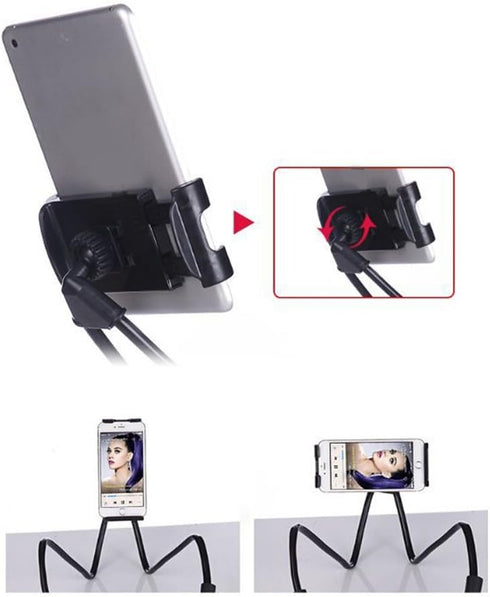 Flexible Cellphone Holder, Universal Mobile Phone Stand Hanging on Neck for Tablet PC Desktop (Pink)