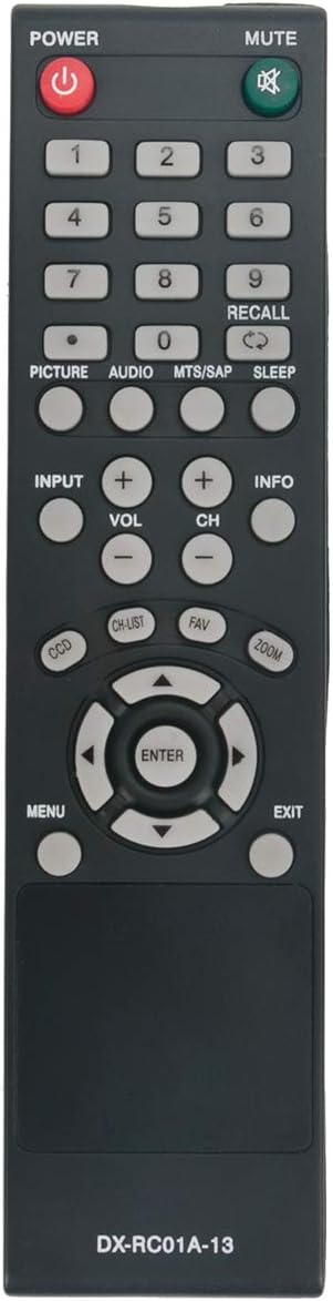 DX-RC01A-13 Replacement Remote Control - Applicable for Dynex LCD TV DX-32L200NA14