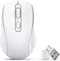 ZVYUE Wireless Bluetooth Mouse for Mac, Silent Mouse with Dual Mode Switch, Bluetooth 5.2/3.0, White
