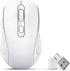 ZVYUE Wireless Bluetooth Mouse for Mac, Silent Mouse with Dual Mode Switch, Bluetooth 5.2/3.0, White