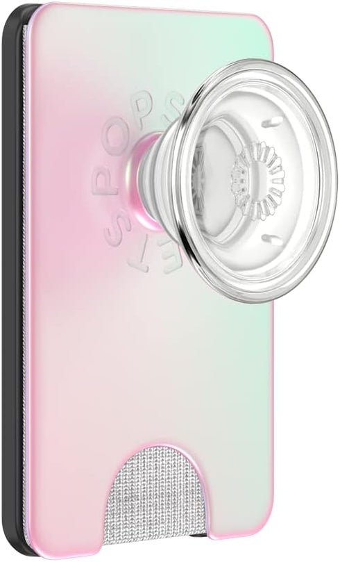 Phone Wallet with Expanding Grip, Wireless Charging Compatible, Wallet Compatible with MagSafe - Mermaid Pink