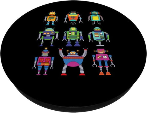 Funny Robot Design For Kids Boys Girls Robotics Bot Lovers PopSockets Swappable PopGrip
