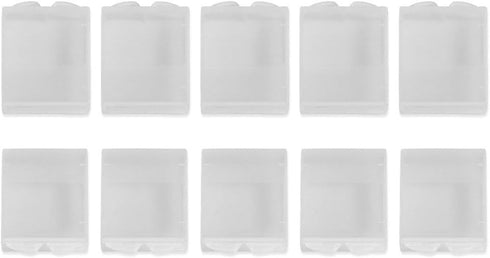 Taidda Battery Holder Case, Sturdy 10Pcs Clear Plastic Dampproof Storage Box for Digital Camera