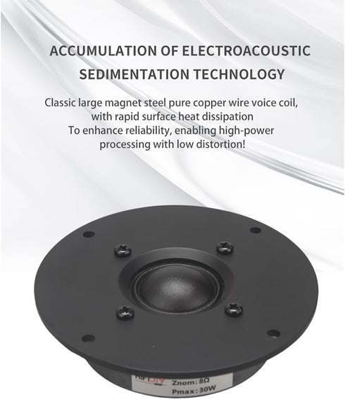 HIFIDIY LIVE 2PCS 4 inch 25-core 8OHM 30W B1-100 HiFi Tweeter Speaker Unit Black Silk Membrane Home Film Treble