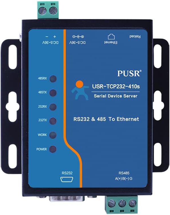 RS232 RS485 Modbus RTU to Modbus TCP Gateway, Serial to Ethernet Converter USR-TCP232-410s