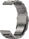AMAZTIM Compatible Silver Metal Strap, Silicone Replacement Wristbands with Metal Buckle for T2 Smart Watch, Black