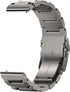 AMAZTIM Compatible Silver Metal Strap, Silicone Replacement Wristbands with Metal Buckle for T2 Smart Watch, Black