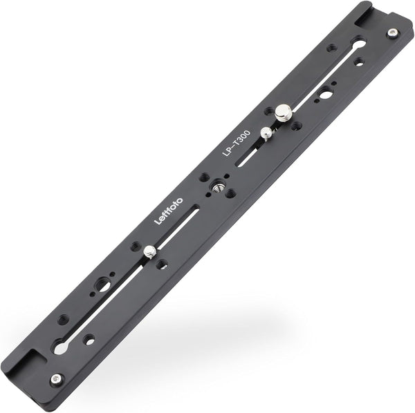 Leftfoto 300mm Dovetail Slide Rail,Arca Swiss Type Quick Release Plate with Locating Hole