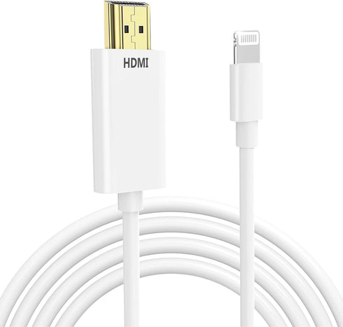Lightning to HDMI Cable for iPhone Digital AV Adapter 1080P HD Video Sync Connector for TV Projector Monitor 13.2FT
