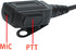 XPR3500e Earpiece Headset with Mic PTT for Motorola XPR3500 XPR3000 XPR3300 XPR3300e Walkie Talkie 2 Way Radio G Shape Black