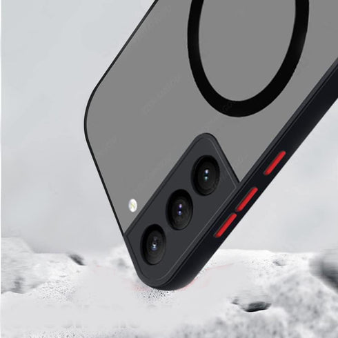 Samsung Galaxy A54 5G Case - Slim Black Magnetic Cover, Anti-Scratch, Shockproof, Magsafe Charger Support, Full Camera