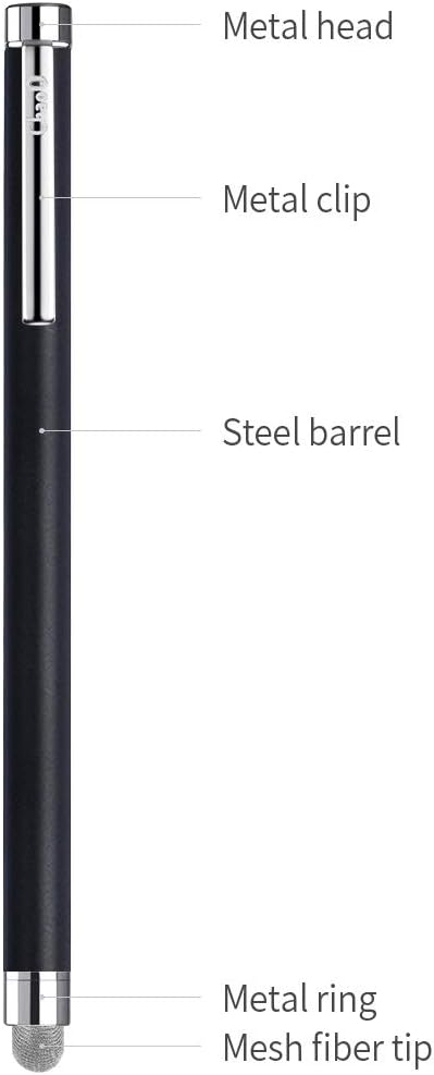 Stylus Pens for Touch Screens, 8 Pcs Mesh Fiber Capacitive Stylus with 8 Replaceable Mesh Tips and 8 Rubber Tips