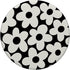 Cute Black White Aesthetic Flowers Floral Retro Daisy Women PopSockets Standard PopGrip