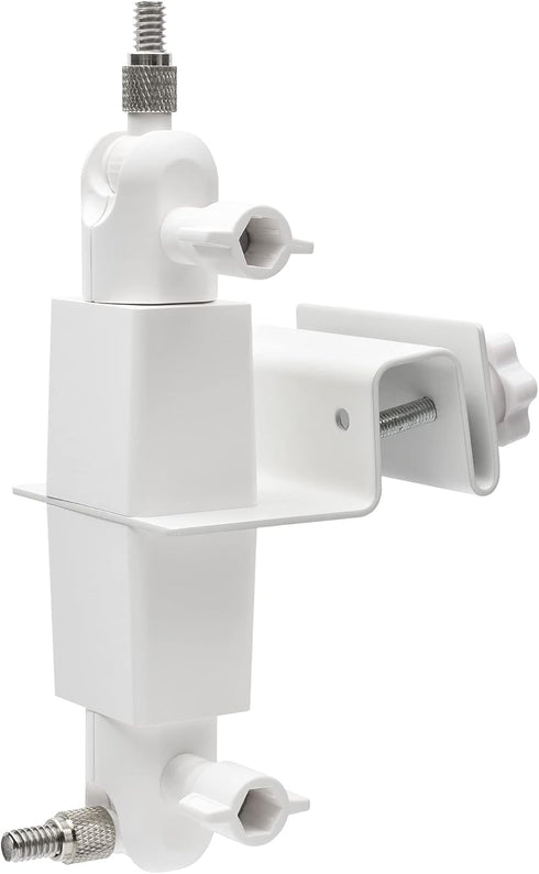 Holicfun 2-in-1 Security Camera and Solar Panel Gutter Mount for Ring, Eufy, Arlo, Wyze - White