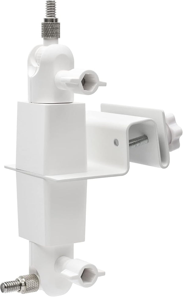 Holicfun 2-in-1 Security Camera and Solar Panel Gutter Mount for Ring, Eufy, Arlo, Wyze - White