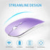 KLO Bluetooth Mouse for MacBook/MacBook Air/Pro/iPad, Wireless Mouse for Laptop/Notebook/PC/iPad/Chromebook (Purple)