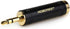 MOBOREST 3.5mm to 1/4'' Stereo Pure Copper Adapter, 1/8'' Male Plug to 1/4'' Jack Female Socket, Black - 1PCS