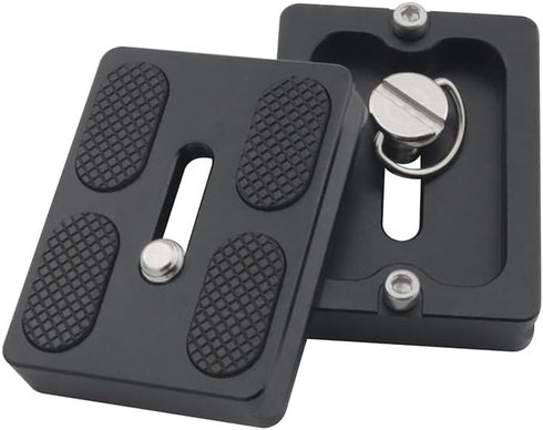 JianLing 2PCS PU50 50mm 1/4 Camera Quick Release Plate Aluminum Tripod Ball Head Base Quick Release Plate for DSLR