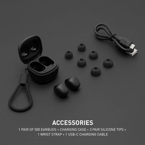 Wireless Ear Buds for Small Ears, 2.5g Lightweight Mini Earbuds, Cute Colors for Women & Kids, Bluetooth 5.3 - Black