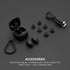 Wireless Ear Buds for Small Ears, 2.5g Lightweight Mini Earbuds, Cute Colors for Women & Kids, Bluetooth 5.3 - Black