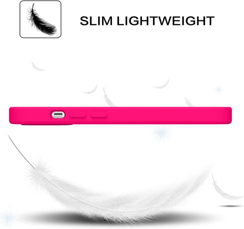 BENTOBEN Soft Silicone Gel Case for iPhone 14, Shockproof Protective Phone Cover, Hot Pink