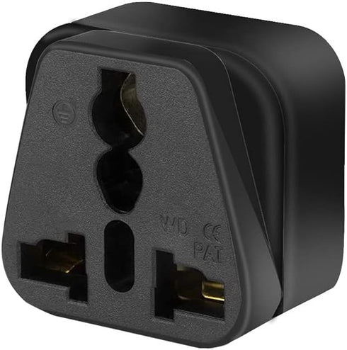 TEWOXIN 5PCS 2 1-15P Outlet,10A 250V UK Australia to USA Travel Adapter Plug,Type A US Power Converter with Prong
