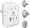 VINTAR European Travel Plug Adapter Kit, Adapter for Europe Plug with 3 USB Ports (2 USB C) and 4 AC Outlets, Type C,