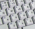 4Keyboard English US Clear Transparent Background Keyboard Stickers with Black Lettering
