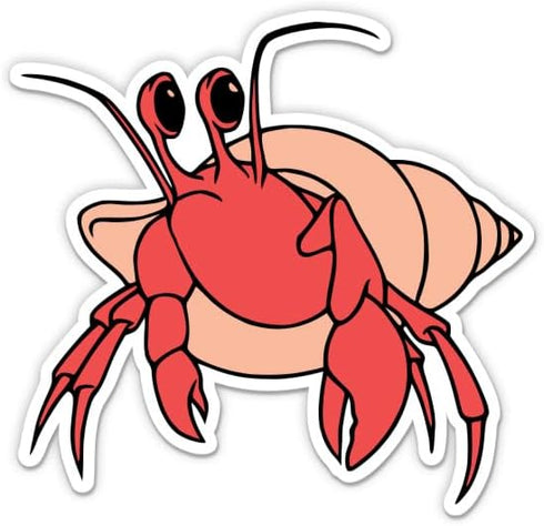 Sticker Mine Hermit Crab Sticker - 3" Laptop Sticker - Waterproof Vinyl for Car,