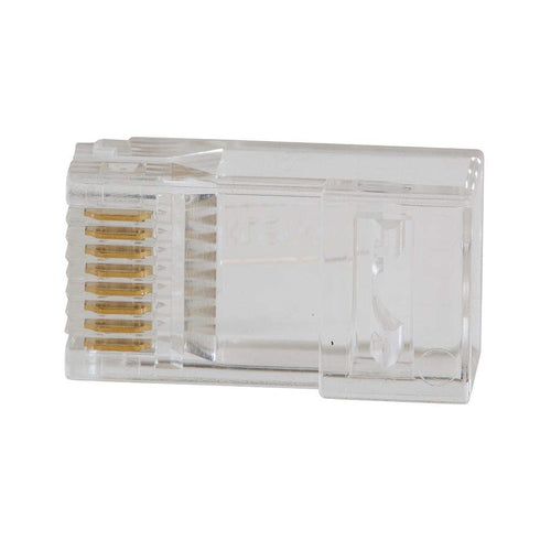 Klein Tools VDV826-702 Pass-Thru Modular Data Plug, RJ45 CAT5E, Gold Plated, 50-Pack