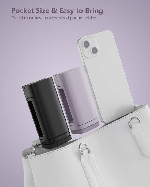 MiiKARE 360 Travel Essentials Airplane Phone Holder, Universal Handsfree Phone Mount for Flying with Degree Rotation