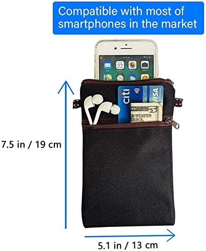 Tainada Women Crossbody Shoulder Travel Zippered Wallet Purse Clutch Phone Bag with Detachable Strap, Floral Pattern