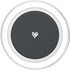 Hand Drawn Heart Design Cute Anthracite Heart Love Minimalist PopSockets PopGrip for MagSafe