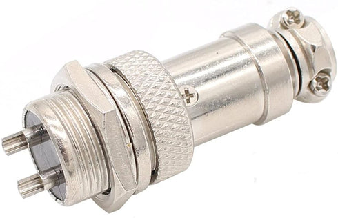 Aviation Plug Connector 10 Pairs Male Female Panel Metal Wire Connector 16mm Socket (2 Pins 10-Pack)
