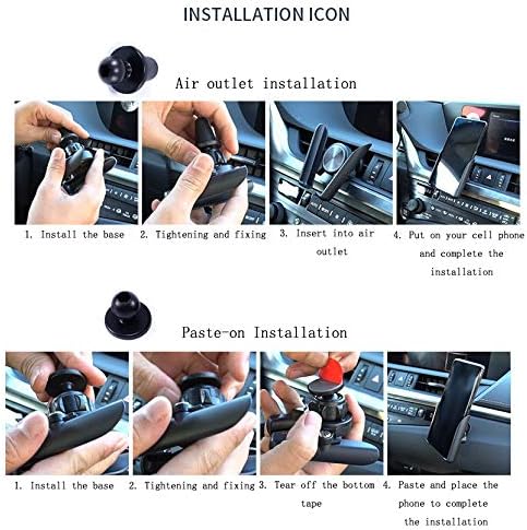 Best Bling Rhinestone Crystal Mini Car Dash Air Vent Phone Holder - Automatic Adjustable (Silver)