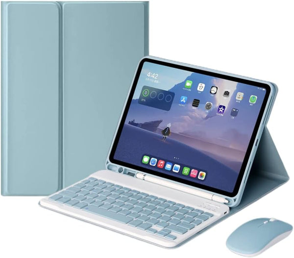 Keyboard Case for iPad Mini 6 (6th Generation) with Mouse, Detachable Wireless Bluetooth Keyboard, Pencil Holder, Slim