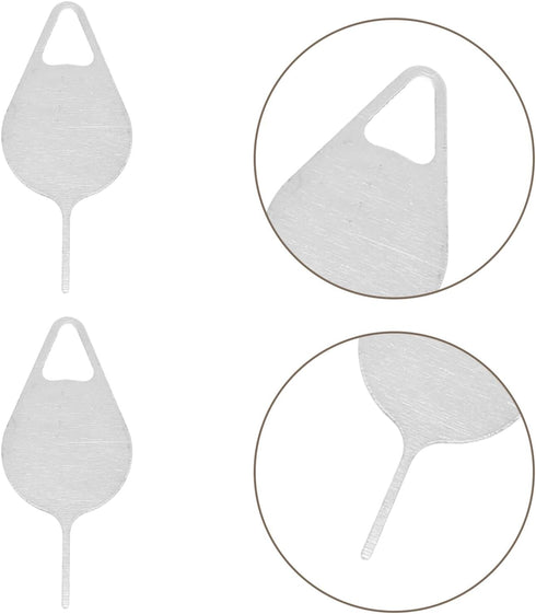 200 Vaguelly Pcs Sim Card Ejector Pins Removal Tool Stainless Steel Mobile Phone Card Needle Compatible for Smartphones
