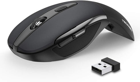 TECKNET Folding Wireless Mouse, 2.4G Travel Mouse Portable 3 Adjustable DPI 2000/1500/1000 Compatible
