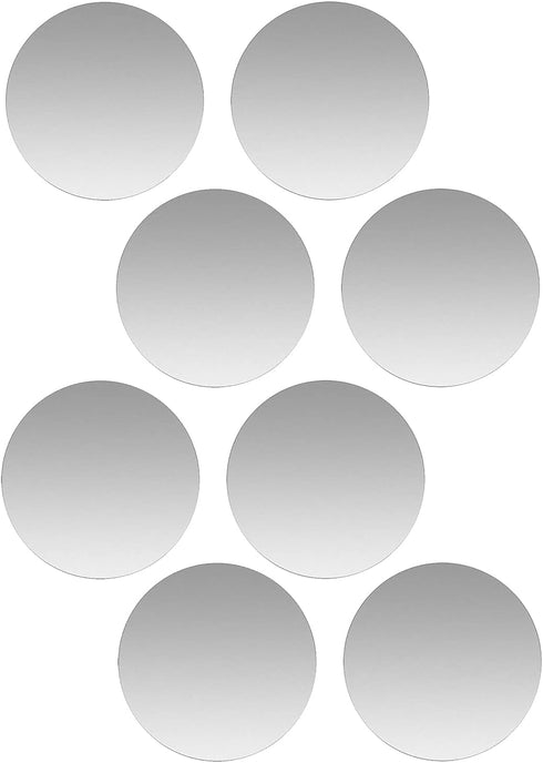 SALEX Cell Phone Metal Plates for Magnetic Car Mount, Wall, Phone Holder, Replacement Set of 8 Silver Round Iron Discs