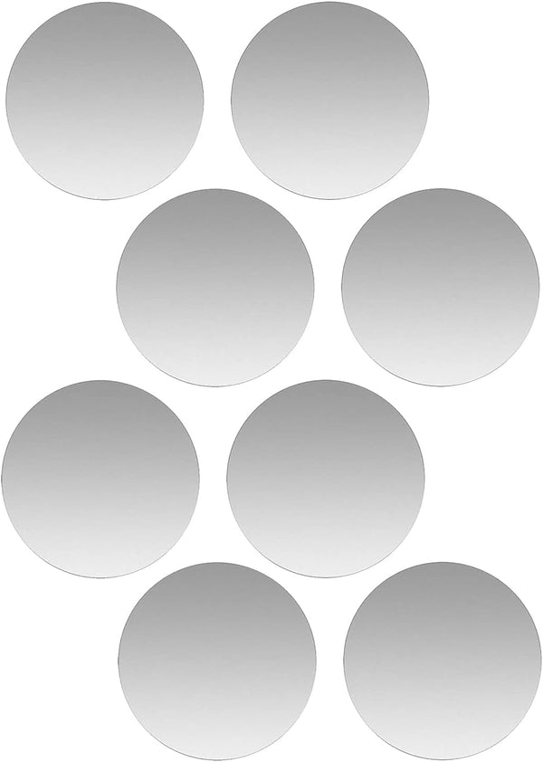 SALEX Cell Phone Metal Plates for Magnetic Car Mount, Wall, Phone Holder, Replacement Set of 8 Silver Round Iron Discs