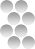 SALEX Cell Phone Metal Plates for Magnetic Car Mount, Wall, Phone Holder, Replacement Set of 8 Silver Round Iron Discs