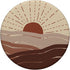 Minimal Maroon Nude Sunset Retro Abstract Art Boho Aesthetic PopSockets Standard PopGrip