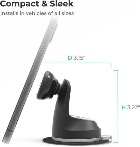 iOttie iTap 2 Magnetic Dashboard Car Mount Holder for Samsung Galaxy S22, Google Pixel 7, Other Smartphones