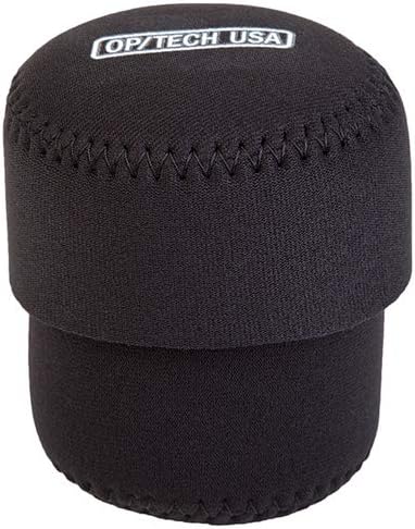 OP/TECH USA 7801032 Fold-Over Neoprene Lens Pouch – Durable Camera Lens Case with No-Lose Lid – 253 (Black)