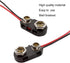Pack of 5 22AGW Wires I-Type 9V Battery Connector, 9 Volt Battery Clip with Hard Buckle Plastic Housing
