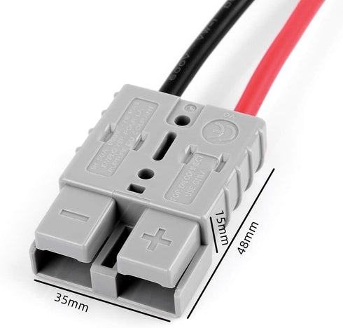 Electric Forklift Charging Plug Line, 50A High Current Connector Line for Battery Charging with O Ring